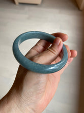 Load image into Gallery viewer, 59mm Certified Type A 100% Natural light blue/gray Guatemala Jadeite bangle Y134-6420