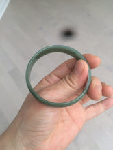 Load image into Gallery viewer, 51.6mm certified Type A 100% Natural oily dark green  thin style Jadeite jade bangle M87-2820