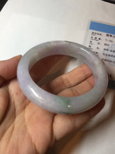 Load image into Gallery viewer, 55mm Certified 100% natural Type A light purple with sunny flying flowers jadeite jade bangle BL107-8720