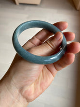 Load image into Gallery viewer, 59mm Certified Type A 100% Natural light blue/gray Guatemala Jadeite bangle Y134-6420