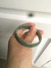 Load image into Gallery viewer, 51.6mm certified Type A 100% Natural oily dark green  thin style Jadeite jade bangle M87-2820