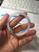 Load image into Gallery viewer, 49.5mm Certified Type A 100% Natural icy watery light green purple Jadeite Jade bangle PA73-6337