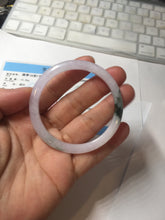 Load image into Gallery viewer, 49.5mm Certified Type A 100% Natural icy watery light green purple Jadeite Jade bangle PA73-6337