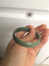 Load image into Gallery viewer, 51.6mm certified Type A 100% Natural oily dark green  thin style Jadeite jade bangle M87-2820