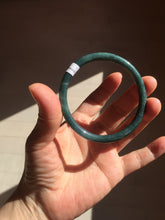 Load image into Gallery viewer, 59mm Certified Type A 100% Natural light green/blue/gray Guatemala slim round cut Jadeite bangle BP211-1014