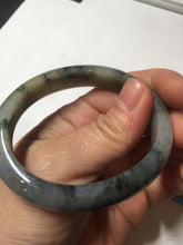 Load image into Gallery viewer, 49mm certified Type A 100% Natural icy watery yellow black(WuJi) oval Jadeite Jade bangle BM113-2674