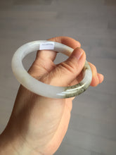 Load image into Gallery viewer, 57.3mm Certified Type A 100% Natural icy watery white purple black brown Jadeite Jade bangle BL74-7052