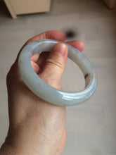 Load image into Gallery viewer, 55.9mm Certified Type A 100% Natural Icy watery white/gray/clear Jadeite Jade bangle BG20-5830