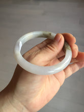 Load image into Gallery viewer, 57.3mm Certified Type A 100% Natural icy watery white purple black brown Jadeite Jade bangle BL74-7052