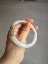 Load image into Gallery viewer, 57.3mm Certified Type A 100% Natural icy watery white purple black brown Jadeite Jade bangle BL74-7052