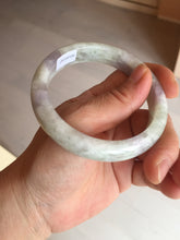Load image into Gallery viewer, 58.5mm Certified Type A 100% Natural white/light purple/green Jadeite Jade bangle BF121-1927