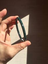 Load image into Gallery viewer, 60.2mm Certified Type A 100% Natural light green/blue/gray Guatemala slim round cut Jadeite bangle BP209-1026