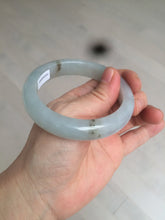Load image into Gallery viewer, 55.9mm Certified Type A 100% Natural Icy watery white/gray/clear Jadeite Jade bangle BG20-5830