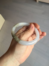 Load image into Gallery viewer, 57.3mm Certified Type A 100% Natural icy watery white purple black brown Jadeite Jade bangle BL74-7052