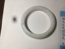 Load image into Gallery viewer, 57mm certified Type A 100% Natural sunny green/white Jadeite Jade bangle AC72-1479