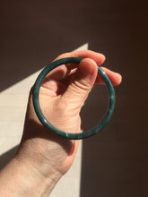 Load image into Gallery viewer, 60.2mm Certified Type A 100% Natural light green/blue/gray Guatemala slim round cut Jadeite bangle BP209-1026