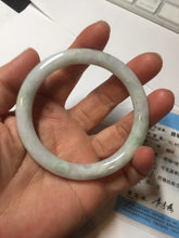 Load image into Gallery viewer, 53.8mm certified 100% natural Type A light green purple brown round cut jadeite jade bangle BS107-2542