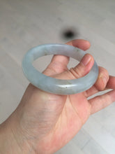 Load image into Gallery viewer, 55.9mm Certified Type A 100% Natural Icy watery white/gray/clear Jadeite Jade bangle BG20-5830