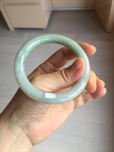 Load image into Gallery viewer, 54.8mm certified natural 100% natural Type A light green round cut jadeite jade bangle BP2-4990