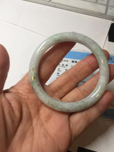 Load image into Gallery viewer, 53.8mm certified 100% natural Type A light green purple brown round cut jadeite jade bangle BS107-2542