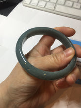 Load image into Gallery viewer, 60.9mm Certified Type A 100% Natural deep sea dark green/blue/gray/black Guatemala Jadeite bangle PB115-6428