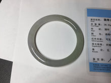 Load image into Gallery viewer, 52.3mm certified 100% natural Type A icy watery light green/purple/gray slim round cut jadeite jade bangle BL110-9439