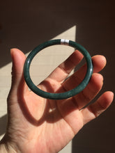 Load image into Gallery viewer, 57.3mm Certified Type A 100% Natural light green/blue/gray Guatemala slim round cut Jadeite bangle BP223-1022