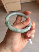 Load image into Gallery viewer, 55.5mm certified 100% natural Type A light green round cut jadeite jade bangle BS104-2525