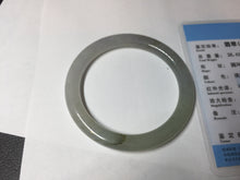 Load image into Gallery viewer, 52.3mm certified 100% natural Type A icy watery light green/purple/gray slim round cut jadeite jade bangle BL110-9439
