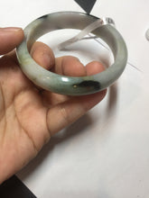Load image into Gallery viewer, 58.6mm certified type A 100% Natural green/brown/purple/gray (Fu LU SHOU) Jadeite Jade bangle F103