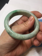 Load image into Gallery viewer, 51.5mm certified Type A 100% Natural sunny green purple oval Jadeite Jade bangle BS29-4436