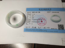 Load image into Gallery viewer, 46.7mm Certified Type A 100% Natural sunny green/white(白底青) Jadeite Jade bangle AC73-1483