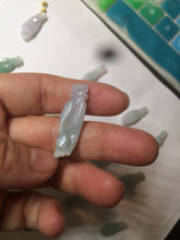 Load image into Gallery viewer, 100% natural type A icy watery sunny green/purple a pearl in my palm (apple of my eye, 掌上明珠) Jadeite jade bead AQ72