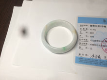 Load image into Gallery viewer, 46.7mm Certified Type A 100% Natural sunny green/white(白底青) Jadeite Jade bangle AC73-1483