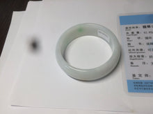 Load image into Gallery viewer, 46.7mm Certified Type A 100% Natural sunny green/white(白底青) Jadeite Jade bangle AC73-1483