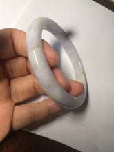 Load image into Gallery viewer, 59mm Certified type A 100% Natural white/light purple Jadeite bangle AC75-0312