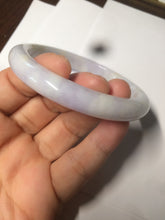 Load image into Gallery viewer, 59mm Certified type A 100% Natural white/light purple Jadeite bangle AC75-0312