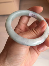 Load image into Gallery viewer, 55.3mm certified Type A 100% Natural dark green/white/black(WuJi) Jadeite Jade bangle D144-5270