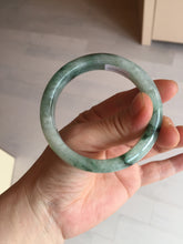 Load image into Gallery viewer, Shopify only 52.9mm Certified Type A 100% Natural green flying flowers Jadeite Jade bangle BF124-8563