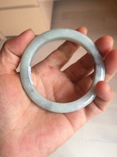 Load image into Gallery viewer, 55.3mm certified Type A 100% Natural dark green/white/black(WuJi) Jadeite Jade bangle D144-5270