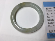 Load image into Gallery viewer, 53.8mm certified 100% natural Type A icy watery green brown purple  jadeite jade bangle BL113-9438