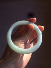 Load image into Gallery viewer, 57mm Certified Type A 100% Natural dark green/white//black Jadeite Jade bangle BK41-8354