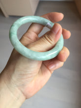Load image into Gallery viewer, 53.3mm certified natural 100% natural Type A light green round cut jadeite jade bangle BP19-5001