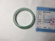Load image into Gallery viewer, 56.2mm certified Type A 100% Natural sunny green/ white Jadeite Jade bangle BS32-4439