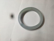 Load image into Gallery viewer, 49mm Certified Type A 100% Natural light green white oval Jadeite Jade bangle AX56-0365