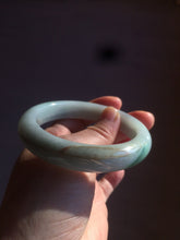 Load image into Gallery viewer, 57mm Certified Type A 100% Natural dark green/white//black Jadeite Jade bangle BK41-8354