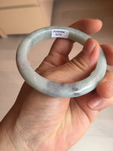 Load image into Gallery viewer, 55.3mm certified Type A 100% Natural dark green/white/black(WuJi) Jadeite Jade bangle D144-5270