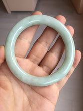 Load image into Gallery viewer, 54.9mm certified natural 100% natural Type A light green round cut jadeite jade bangle BP18-4995