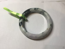 Load image into Gallery viewer, 57.8mm certified 100% natural light green/purple jadeite jade bangle F110-6206