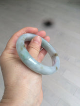 Load image into Gallery viewer, Reserved! Please don't order. 56.8mm certified type A 100% Natural icy watery green/white/brown/purple jadeite jade bangle Z127-4408